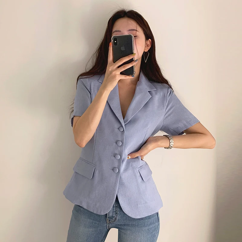 

3 Colour Korean Coat Women short Sleeve Single Breasted Ulzzang Janpan Casual Loose Womens Coats and Jackets Vestidos Plus Size