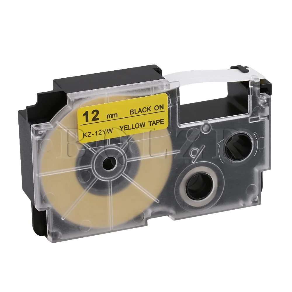 BQLZR 12mm Width Black on Yellow KR 12YW Label Tape Cassette for KL 780