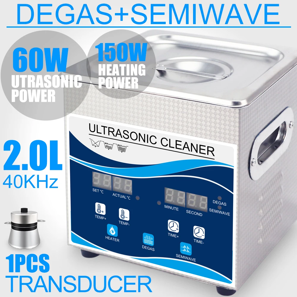 2L Ultrasonic Cleaner Bath 60W Timer Heater Degas 40KHZ Home Washer Jewelry Watches Cell Phone Board Glasses Hardware Piston 2L Ultrasonic Cleaner Bath 60W Timer Heater Degas 40KHZ Home Washer Jewelry Watches Cell Phone Board Glasses Hardware Piston