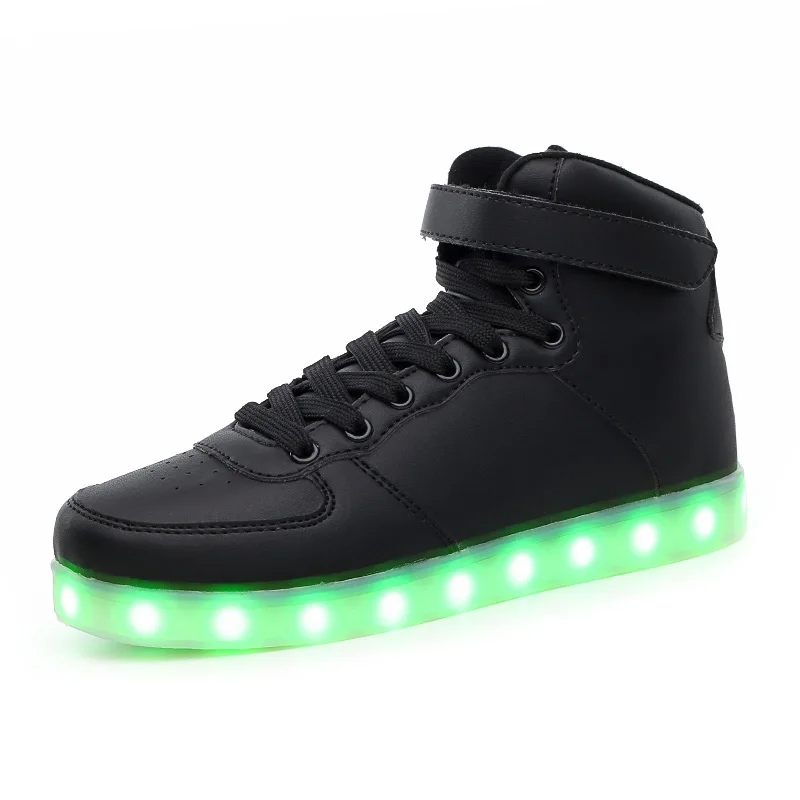 Strongshen Led Детская Обувь зарядные устройства USB с подсветкой для больших детей, повседневные светящиеся кроссовки для мальчиков и девочек