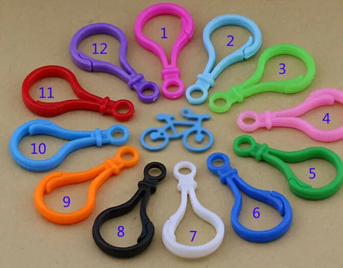 

DIY High Quality 50pcs Keychain Buckle Carabiner Clip Split Ring Spring Clip,acrylic key buckle, lobster clasp key accessories
