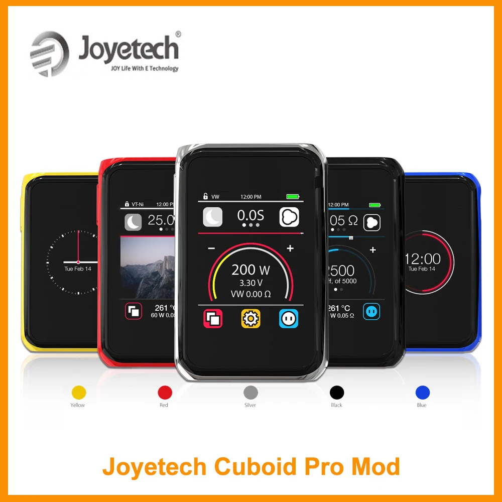 

Clearance Original Joyetech Cuboid Pro Mod Box Ouput 200W with 2.4 inch TFT TouchScreen VW/VT/TCR Mode VS Cuboid Min E-Cig