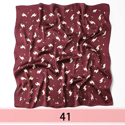 70*70 шелковистый квадратный шарф весна лето волосы голова сумка шарф шеи галстук для женщин 60 цветов - Цвет: colour41