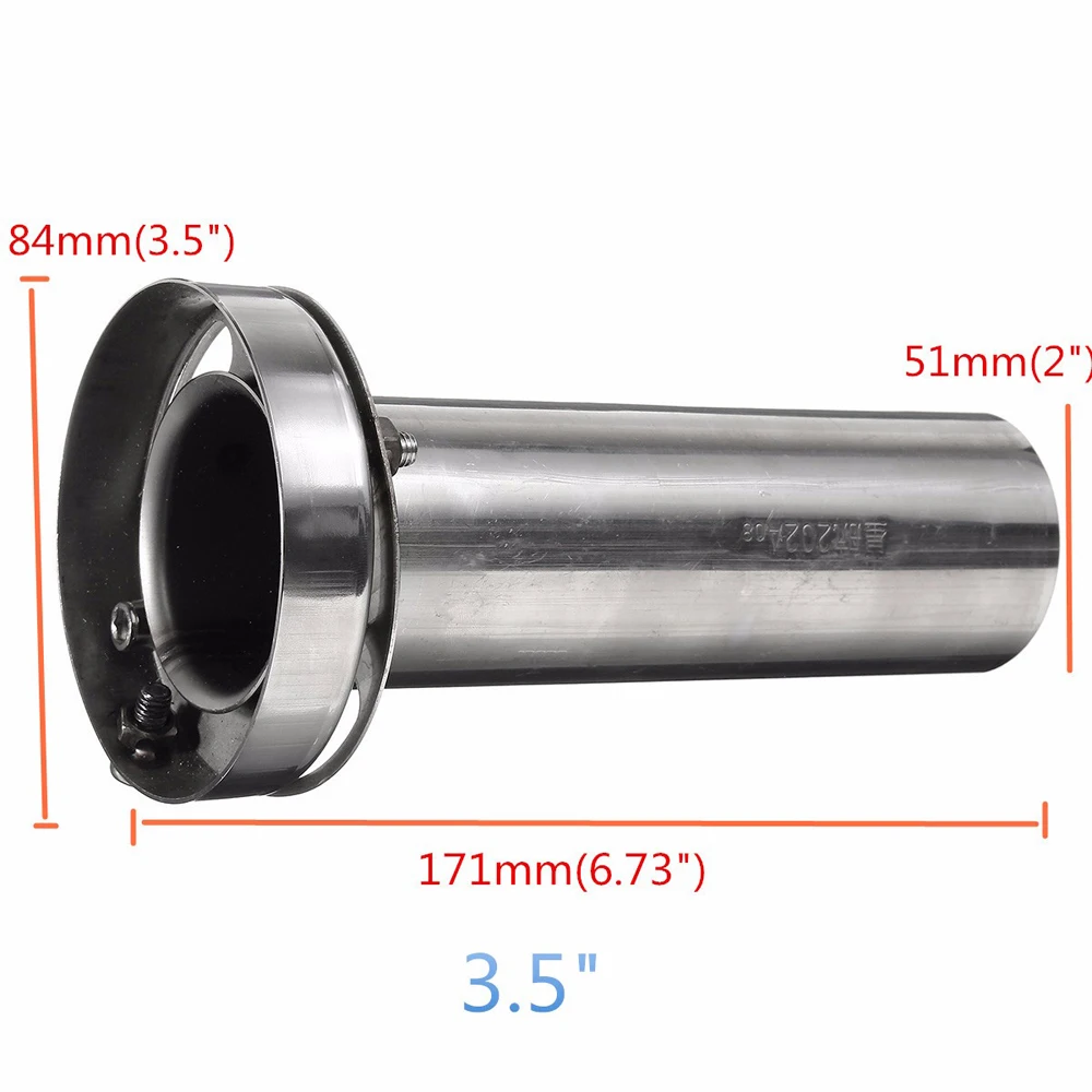 Регулируемый вставной съемный наконечник глушитель для автомобиля 3," /4"/4," глушитель выхлопной трубы T304 из нержавеющей стали Стайлинг автомобиля - Цвет: 3.5 inch