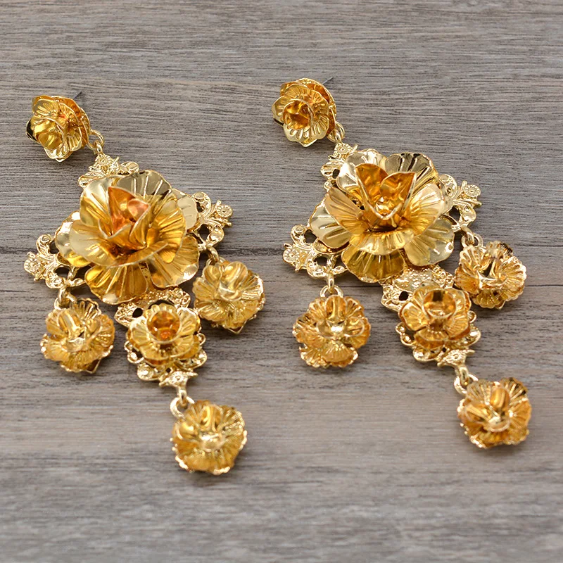 Sicily Summer Bohemian Holiday Flower Embossed Colorful Fruit Earrings