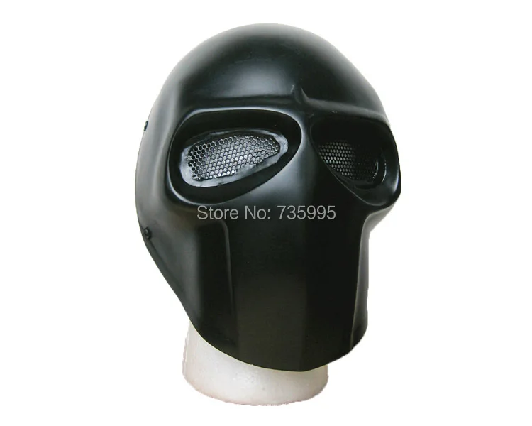 Армейская маска из стекловолокна для страйкбола Пейнтбольный шлем(черный) маска для лица спортивные шлемы