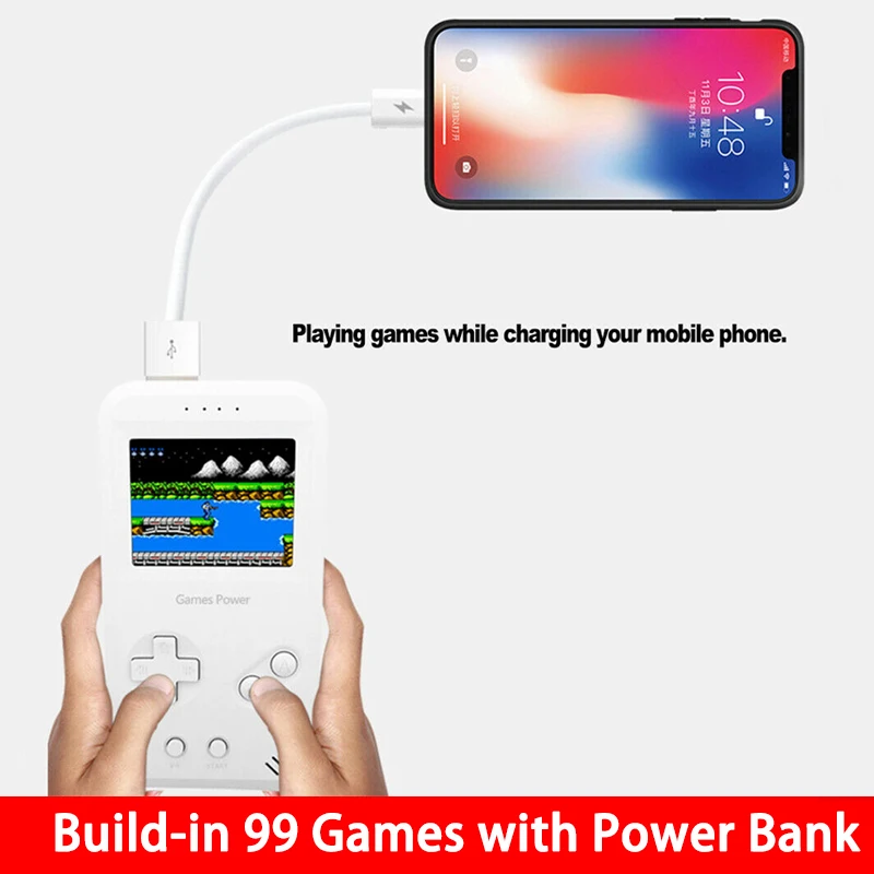 

Built in 99 Games Multifunctional Portable Handheld Gamepad with Power Bank USB 8000mAh Retro Handheld Console