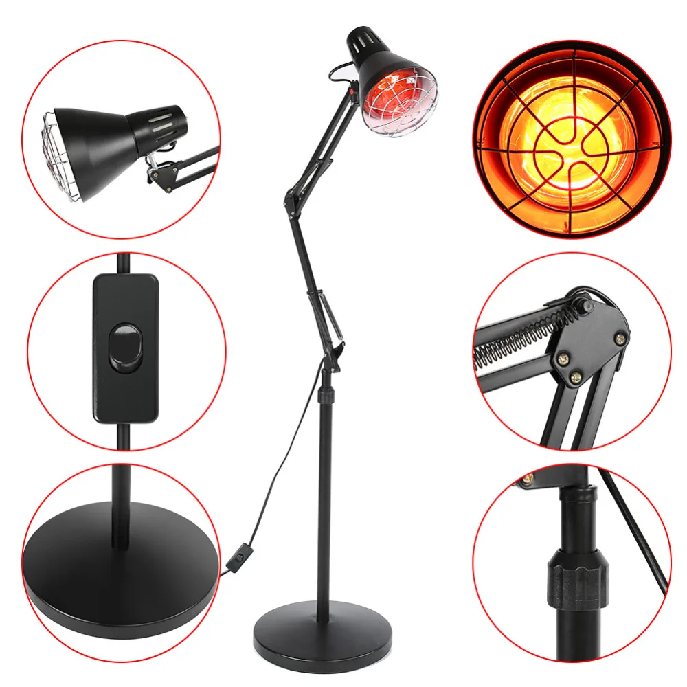 275W Adjustable Temperature Infrared Light Heating Therapy Lamp Muscle