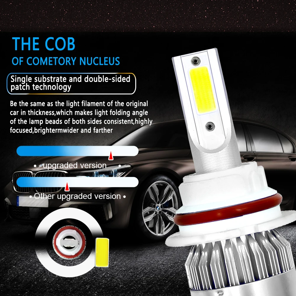 Автомобильные светодиодные лампы 9004/HB1 72 Вт лм|Передние LED-фары для авто| |