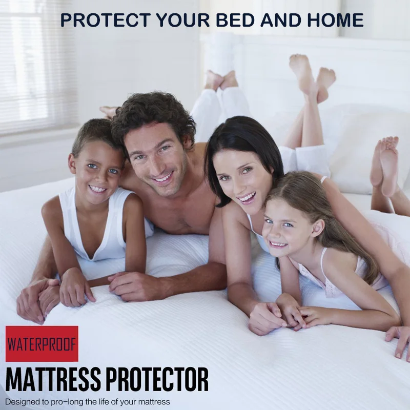 Russian Waterproof Smooth Top Hypoallergenic Mattress Protector Against Dust Mites And Bacteria Fit