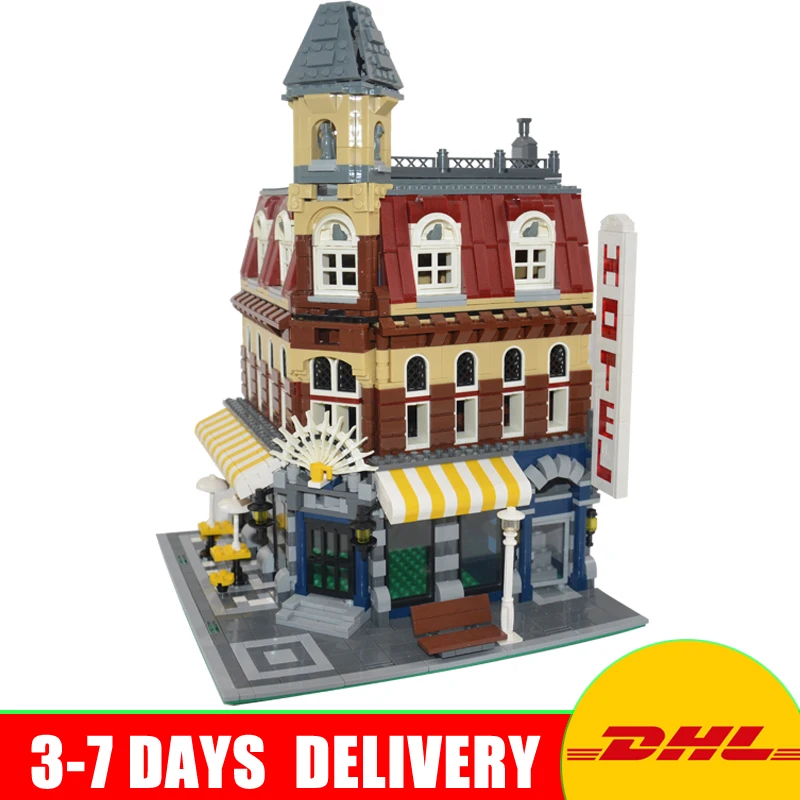 

DHL Free Lepin 15002 Street Cafe Corner Model Building Kits Blocks Kid Toys Model Gifts Compatible 10182 In Stock
