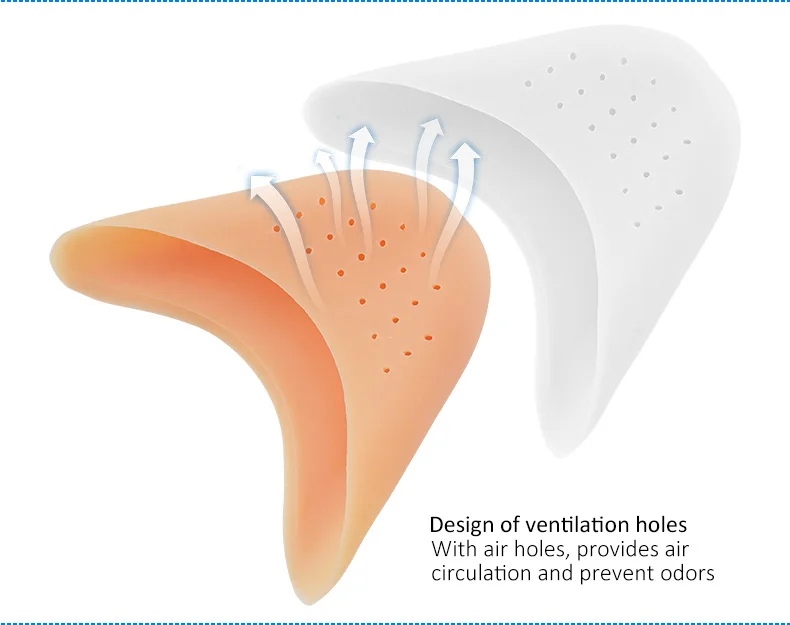 Soumit эластичные гелевые дышащие балетные подушечки для ног с воздушным отверстием для танцев, амортизирующие стельки для обуви, пуанты