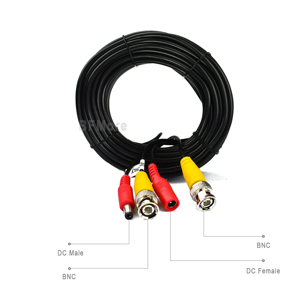 BFMore BNC DC кабель 5 м/м 10 м/м 15 м/м 20 м/м 30 м/40 м/50 м CCTV видео выход кабель для AHD TVI CVI аналоговый системы DVR комплект интимные аксессуары