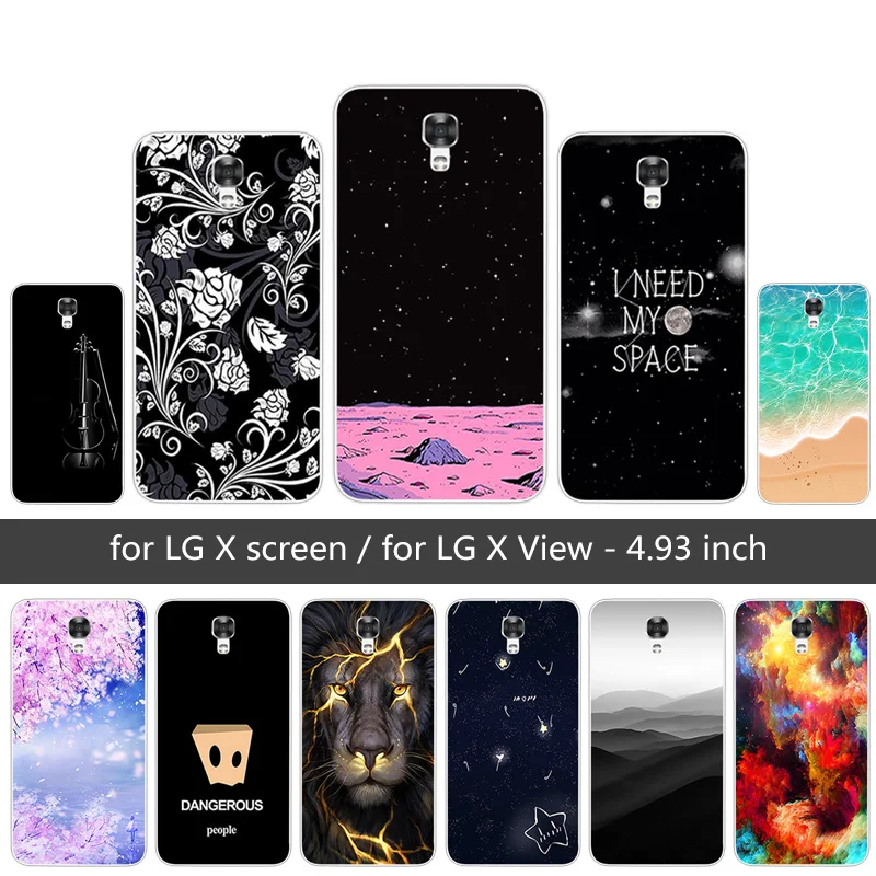 

For LG X Screen / X View Silicone Case Transparent TPU Case for LG X Screen K500N LG X View K500DS Sunrise Phone Case Cover