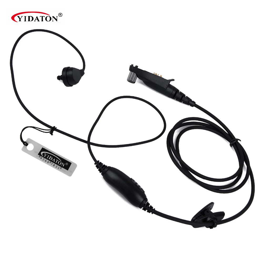 

Black Multi-Pin Covert Acoustic Tube Earpiece PTT MIC Headset for Motorola GP328plus VOX GP338plus GP344 GP388 C2103A
