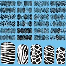 12 видов конструкций в 1 наборе смешанный Дизайн Ногтей Полное покрытие черные ногти переводная наклейка Временные Татуировки Инструменты BEBD25-36