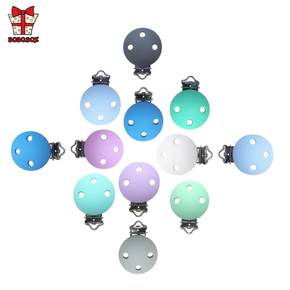 BOBO.BOX 2pcs Baby Pacifier Chain Clips Teething Silicone Holder Soothing Pacifier Accessories Clip Nipple Clasps Toy DIY Beads