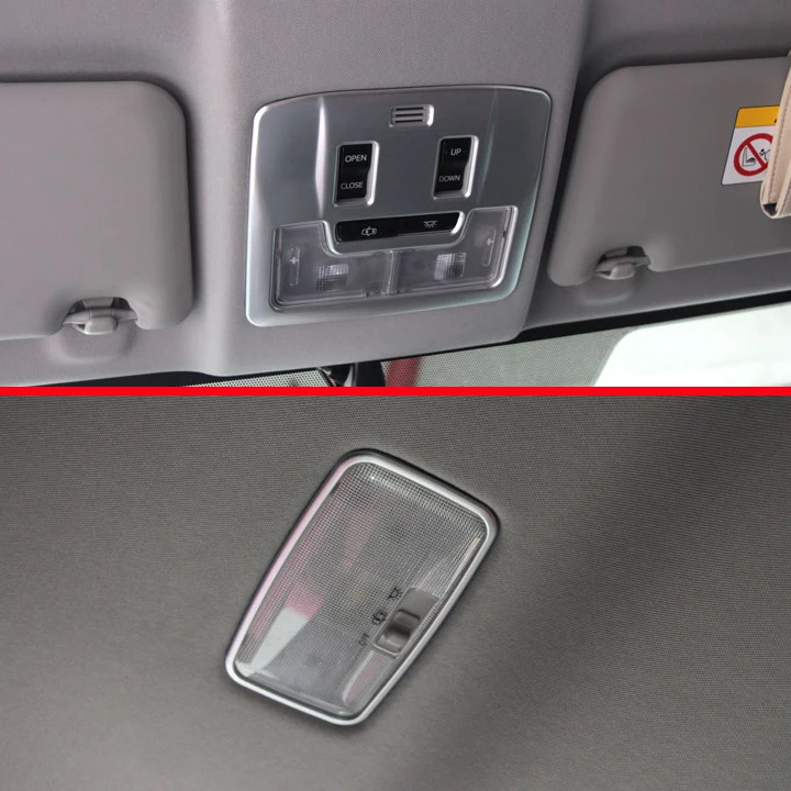 ABS Pearl Chrome Interior Lights Reading Lights Cover Trim For Toyota