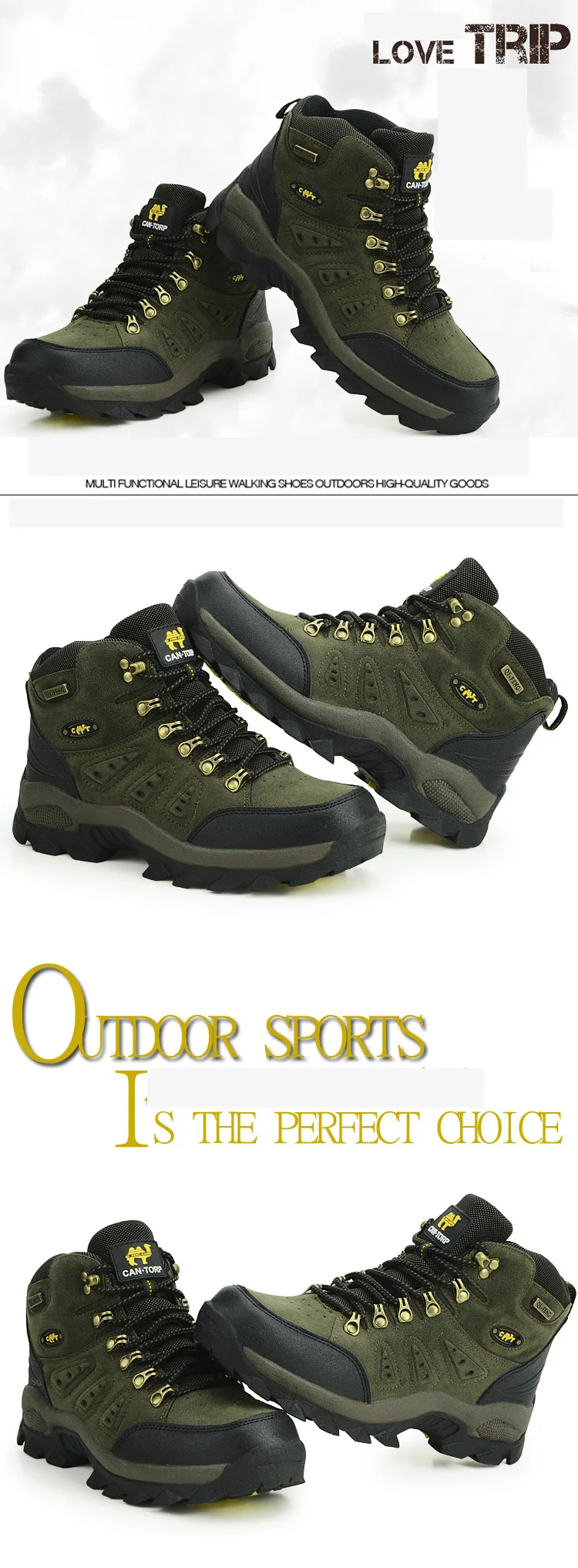 Треккинговые ботинки, мужские треккинговые ботинки, противоскользящие ботинки для альпинизма, уличные спортивные дышащие мужские водонепроницаемые 1216