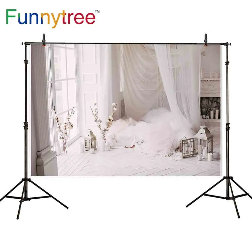 Фоны Funnytree для студийной фотосъемки белая пряжа детской комнаты Фотофон с