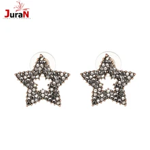 JURAN Star серьги-гвоздики элегантные блестящие трендовые серьги с кристаллами для женщин серьги Модные ювелирные изделия W3408