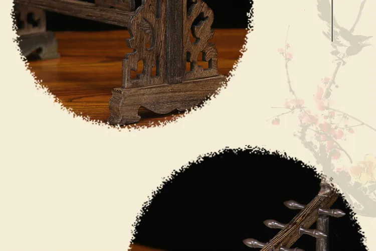 Традиционный китайские Кисти держатель ручки каллиграфия ручка Подвесная подставка 12 крюк куриное крыло деревянная щетка подставка для