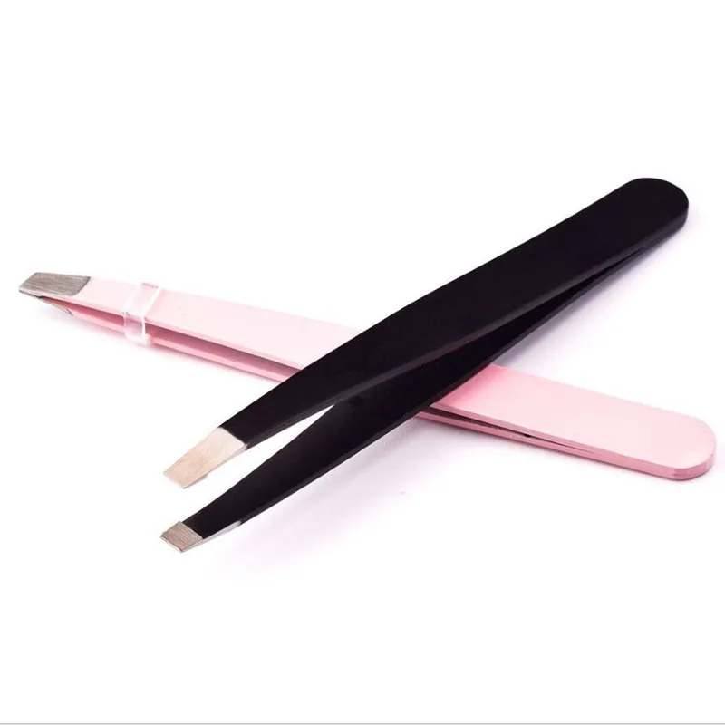 Acero Stainess Eebrow pinzas depilación belleza Slant Tip ceja Clip maquillaje herramienta pinzette del sopracciglio pinzas de cejas