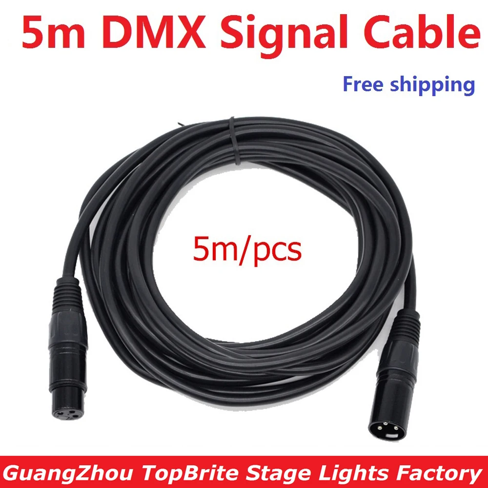 Sales 5 Meter Length 3 pin Standard DMX Signal Connection Cable Stage