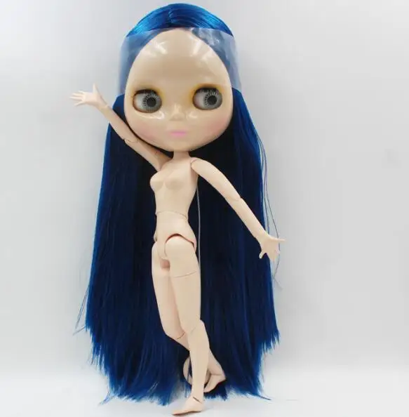 

nude blyth doll, dark blue long hair