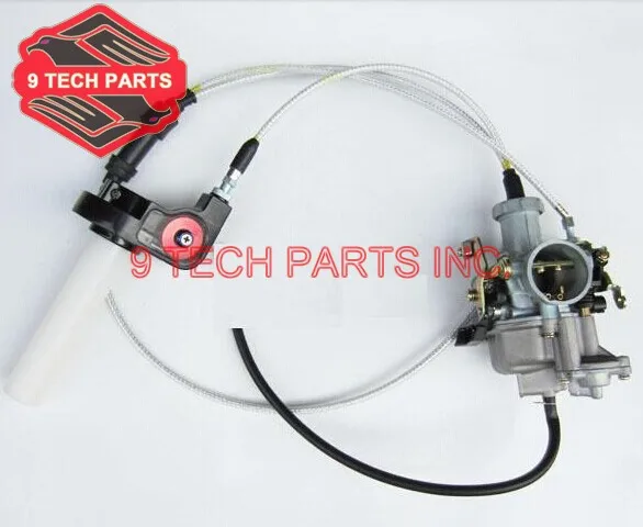 PZ30 30mm Carburetor Kit Power Jet Accelerating Pump Slid Carburetor + Visible Transparent Throttle Settle + Dual Cable walker 15323c carburetor kit