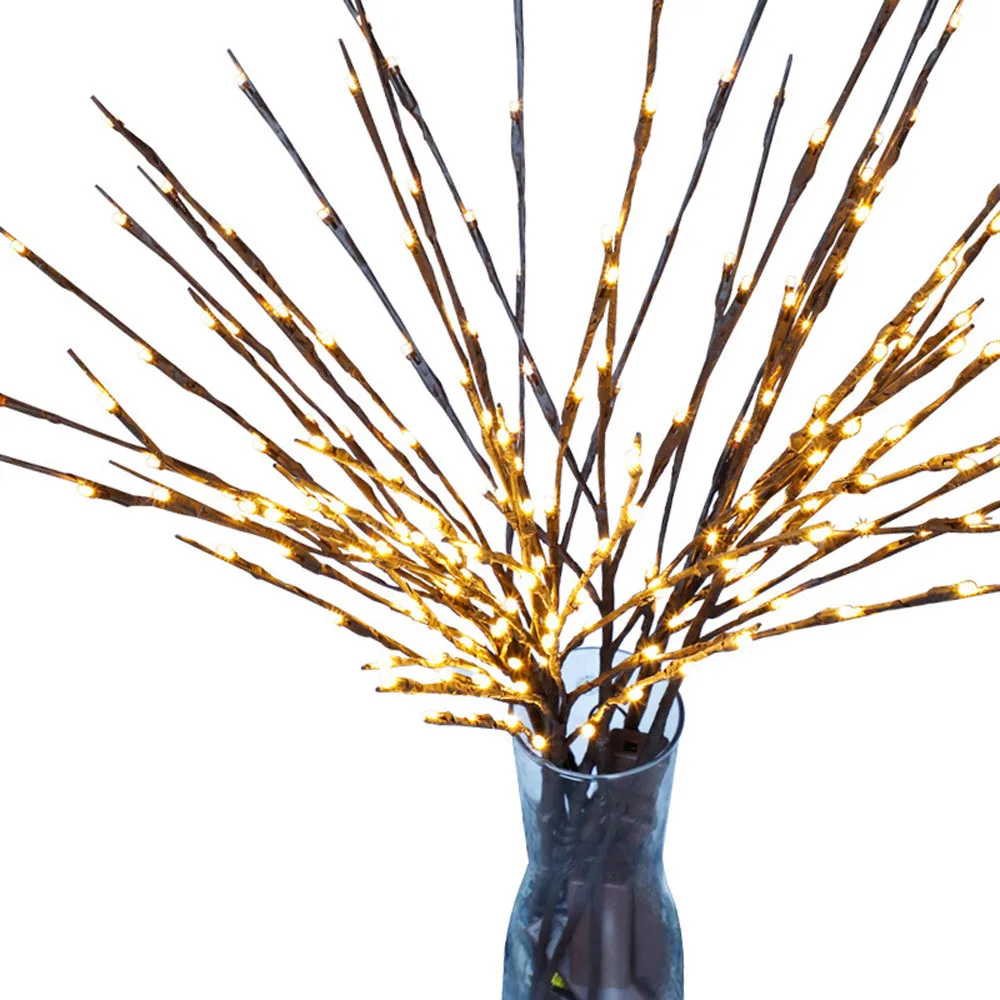 Светодиодный запасами ивовых деревьев светильник-ветка подсветка в виде цветов 20 лампы искусственный цветы садовый декор 30 дюймов светодиодный запасами ивовых деревьев светильник-ветка