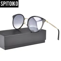 SPITOIKO FLS1511 кошачий глаз ацетат металлический каркас храма солнцезащитные очки UV400 объектив зонтики солнцезащитные очки