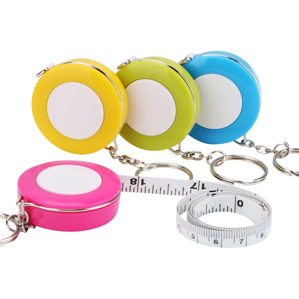 

1.5m Mini Measure Tape Retractable Metric Belt Portable Ruler Centimeter Inch Children Height Ruler With Keychain For Hiking