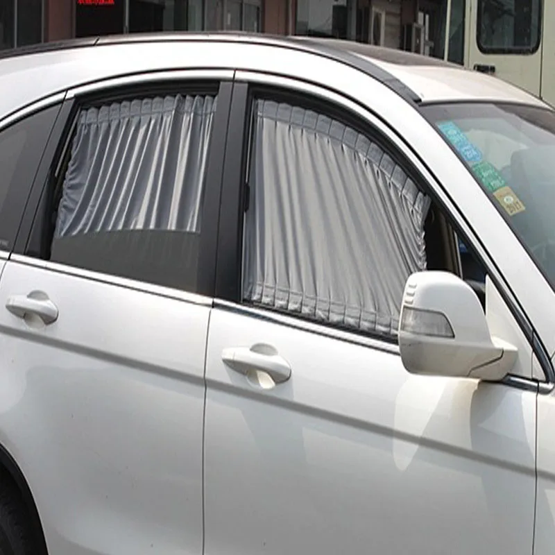 2PCS 50L 50*45cm Summer Car Sunshade Window Curtain Auto Sunscreen Sun