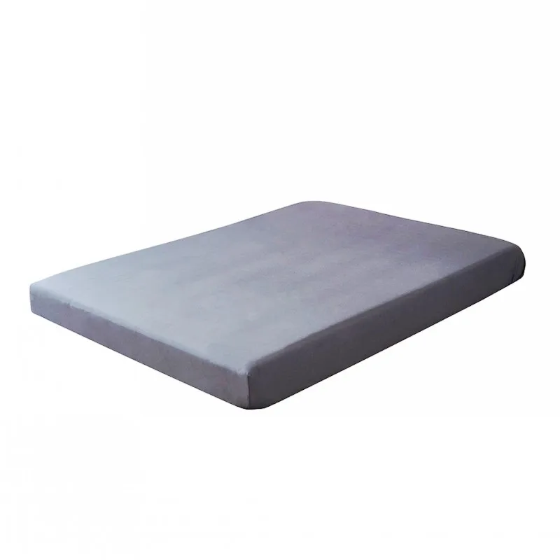 

Solid Color Queen Fitted Sheet Soft Anti-wrinkle Polyester Bed sheets with Elastic Band 160x200cm Mattress Cover Bedding Linens