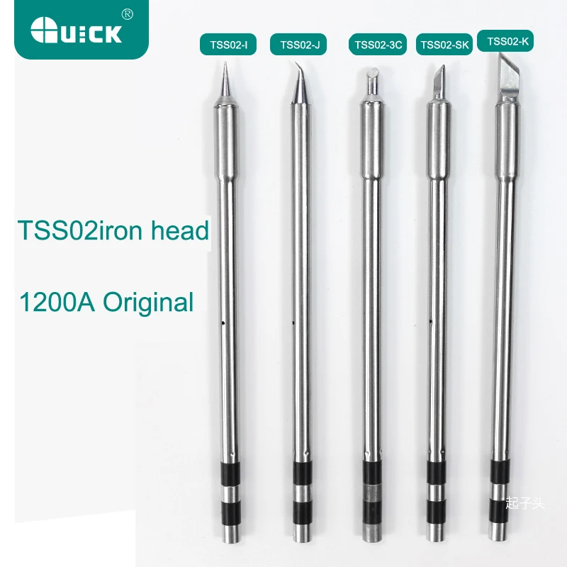 

QUICK TS1200A Original Lead Free Solder Iron Tip Handle welding pen tools TSS02-SK TSS02-K TSS02-I TSS02-2C TSS02-3C