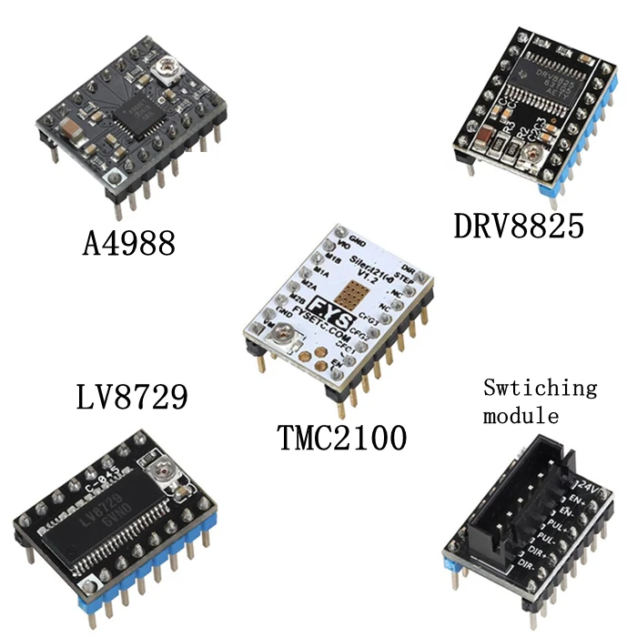

3D Printer Parts A4988 DRV8825 LV8729 TMC2100 Stepstick Stepper Motor Driver Module High Power Switching Module