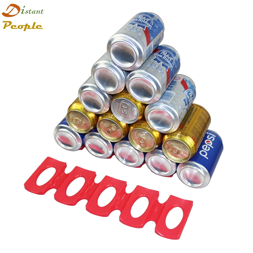 

Silicone Wine Bottle Organizer Holder Fridge Beer Cans Collection Mat Rack 5 Slots Tidy Keep Bottles Together