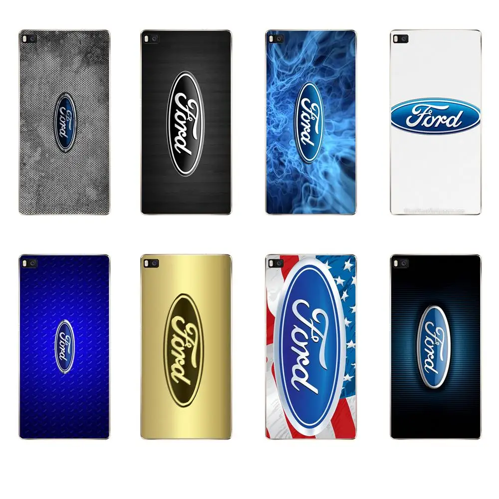 

Perciron TPU Print Case For Huawei G7 G8 Honor 5A 5C 5X 6 6X 7 8 V8 Mate 8 9 P7 P8 P9 P10 Lite Plus Car Ford Logo Wood