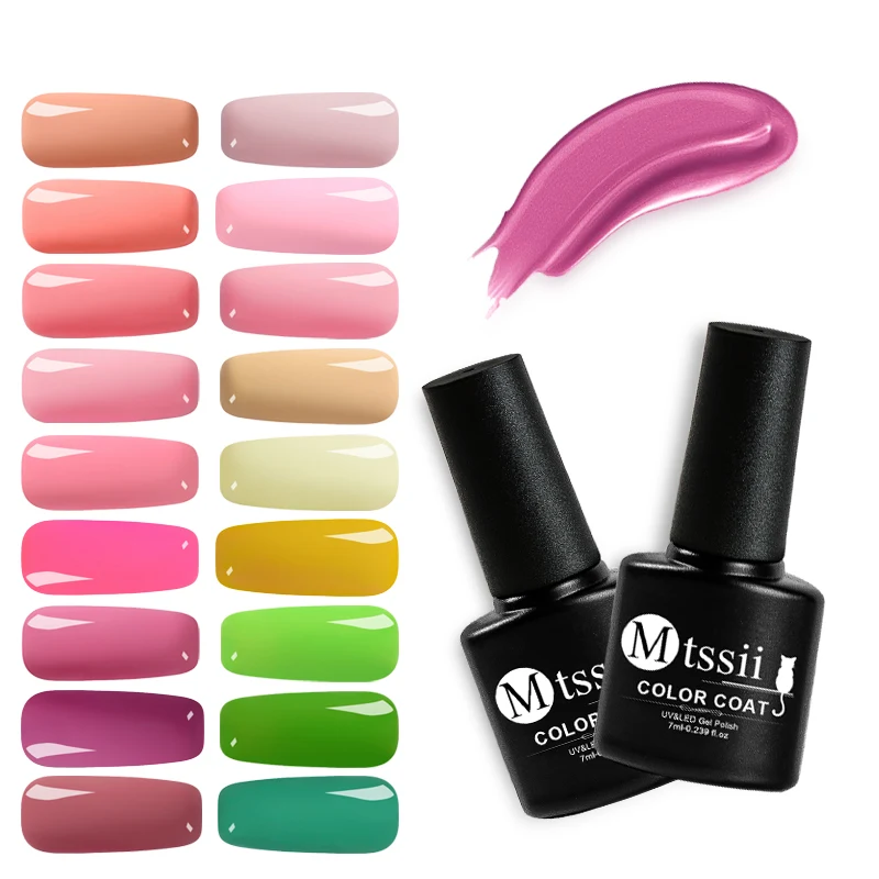 

Mtssii 7ml Nail Gel Polish Pink Sets Manicure Gel Varnish 148 Colors Primer Gel Lacquer Soak off UV LED Hybrid Nail Polish 1 PC