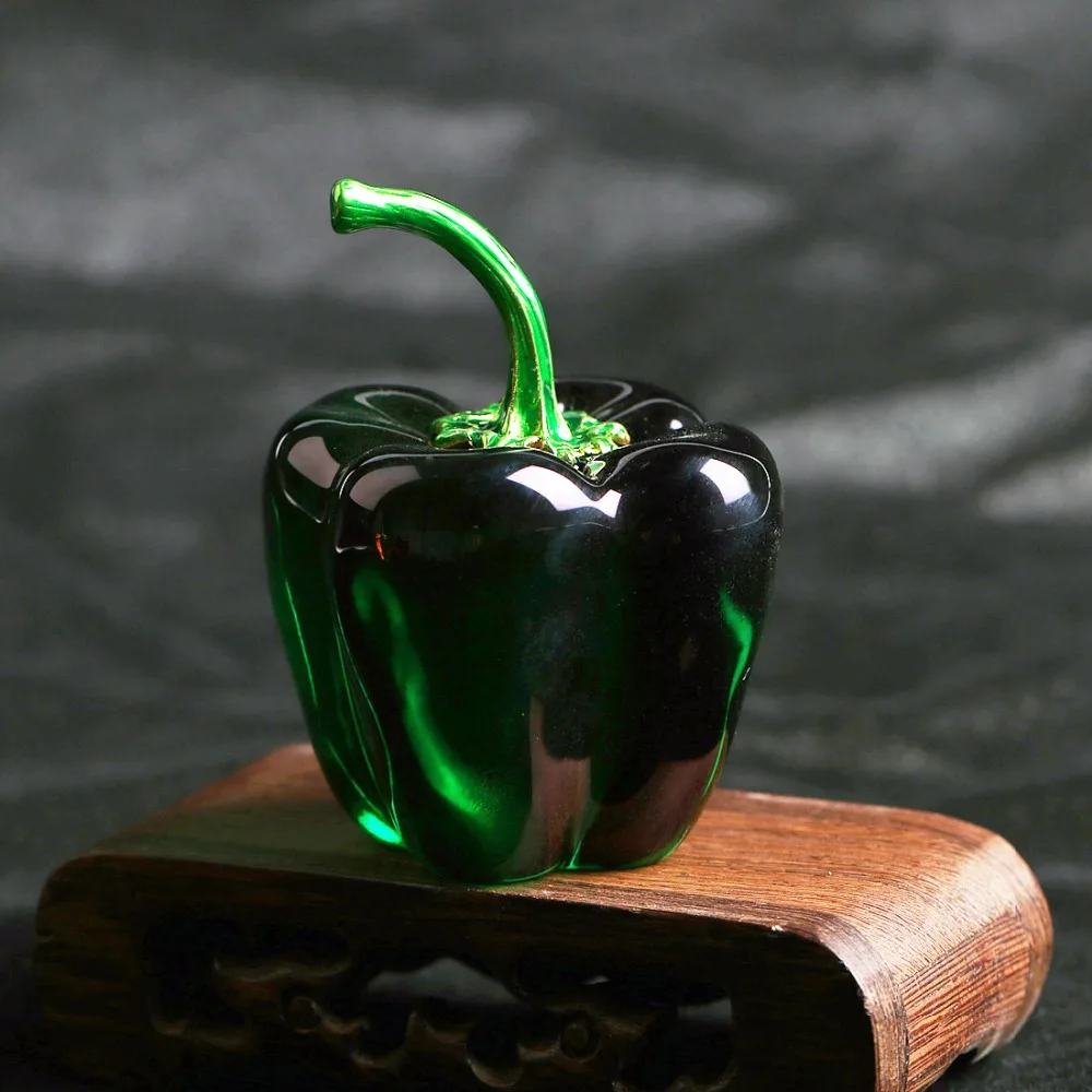 H & D 66 мм Хрустальное стекло Chili Paperweight завод ремесло для украшения дома Сувенир