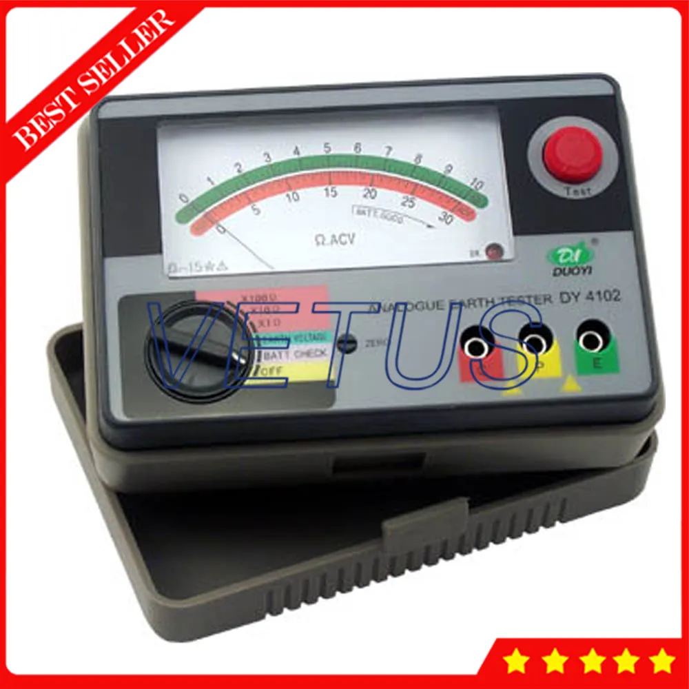 

DY4102 Analog Ground Resistance Tester With 0.01 Ohm to 2000 Ohm Measuring Range Analogue Earth Tester