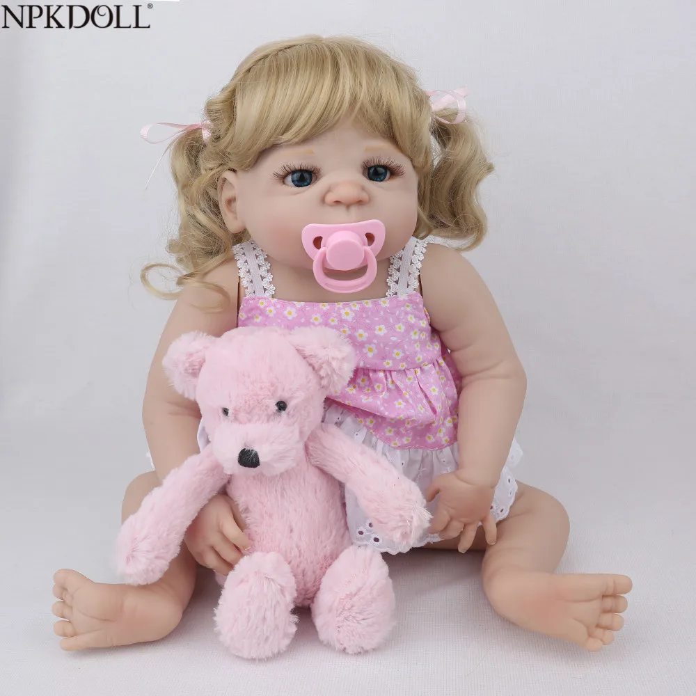 

NPKDOLL 22inch 55cm Full Silicone Reborn Baby Dolls Lifelike Realistic Bebe Reborn menina Kid Boneca Toys For Gril Gift