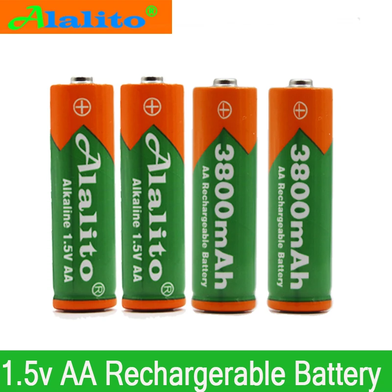

2-20PCS 1.5V AA rechargeable battery AA cell 3800mah for torch toys clock MP3 player replace batteries Free shipping