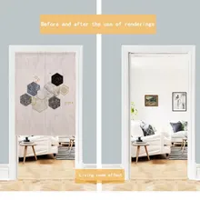 Мраморная зерно Геометрическая Печать дверной занавес хлопок лен Декор занавеска Висячие гобелены экраны эксклюзивный узор напечатанный