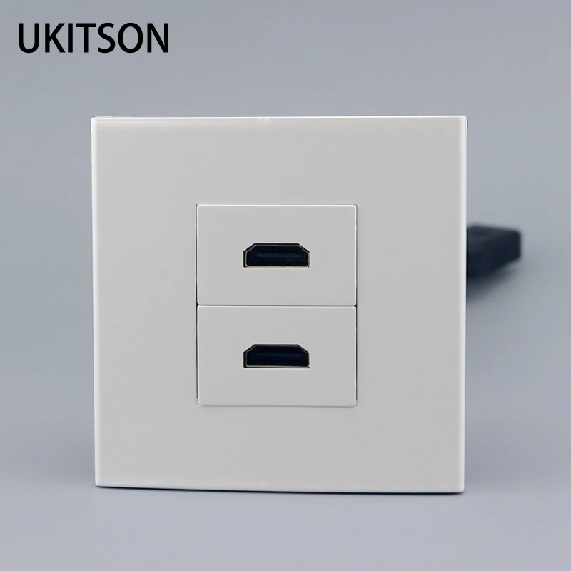 LAUREL 1x 2Port HDMI+USB 3.0 Female Wall Face Plate Panel Outlet Socket Extender White LAUREL 1x 2Port HDMI+USB 3.0 Female Wall Face Plate Panel Outlet Socket Extender White
