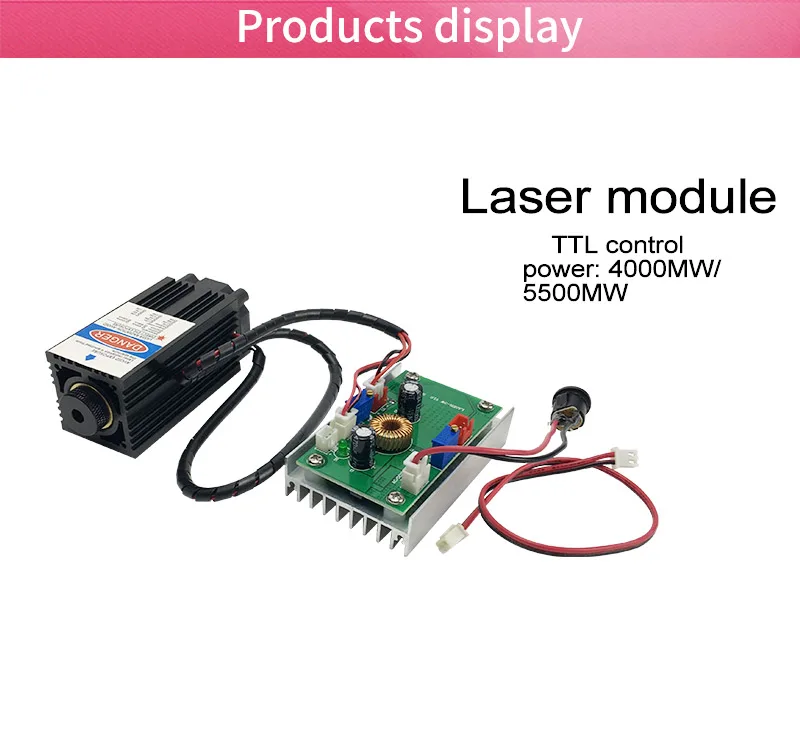 DIY 4000 МВт 5500 МВт лазерный модуль, лазерной головки 4 Вт, DIY 5,5 Вт лазеры фокус, 450nm синий свет лазера, отправить очки как подарок
