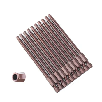 

10Pcs Magnetic Hexagon Screwdriver Bit S2 Steel 1/4 Inch Hex Shank Screw Drivers Set Tools H3 H4 H5 H6