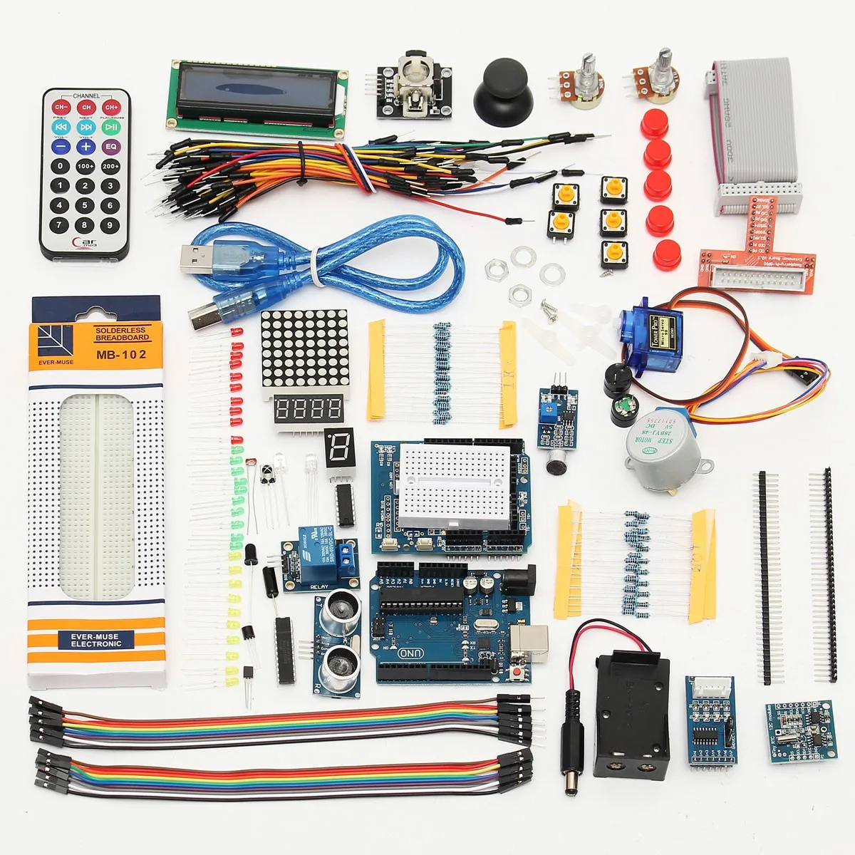 Конечный стартовый набор для Arduino UNO R3 1602 lcd Серводвигатель Breaddboard светодиодный