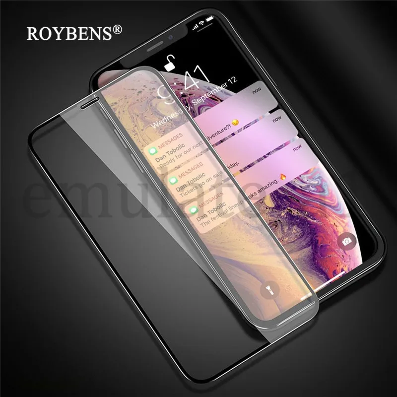 Для iPhone X XS 5 8 &quotзакаленное стекло 5D изогнутое полное покрытие края протектор
